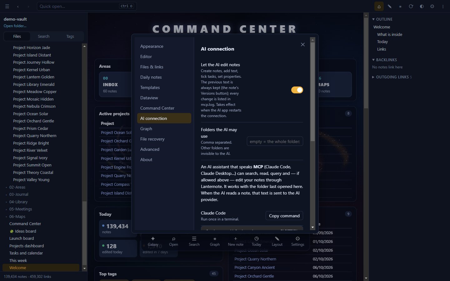 AI connection settings
